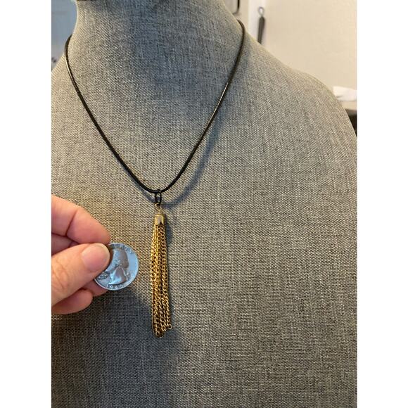 tassel necklace gold tone - Picture 2 of 4